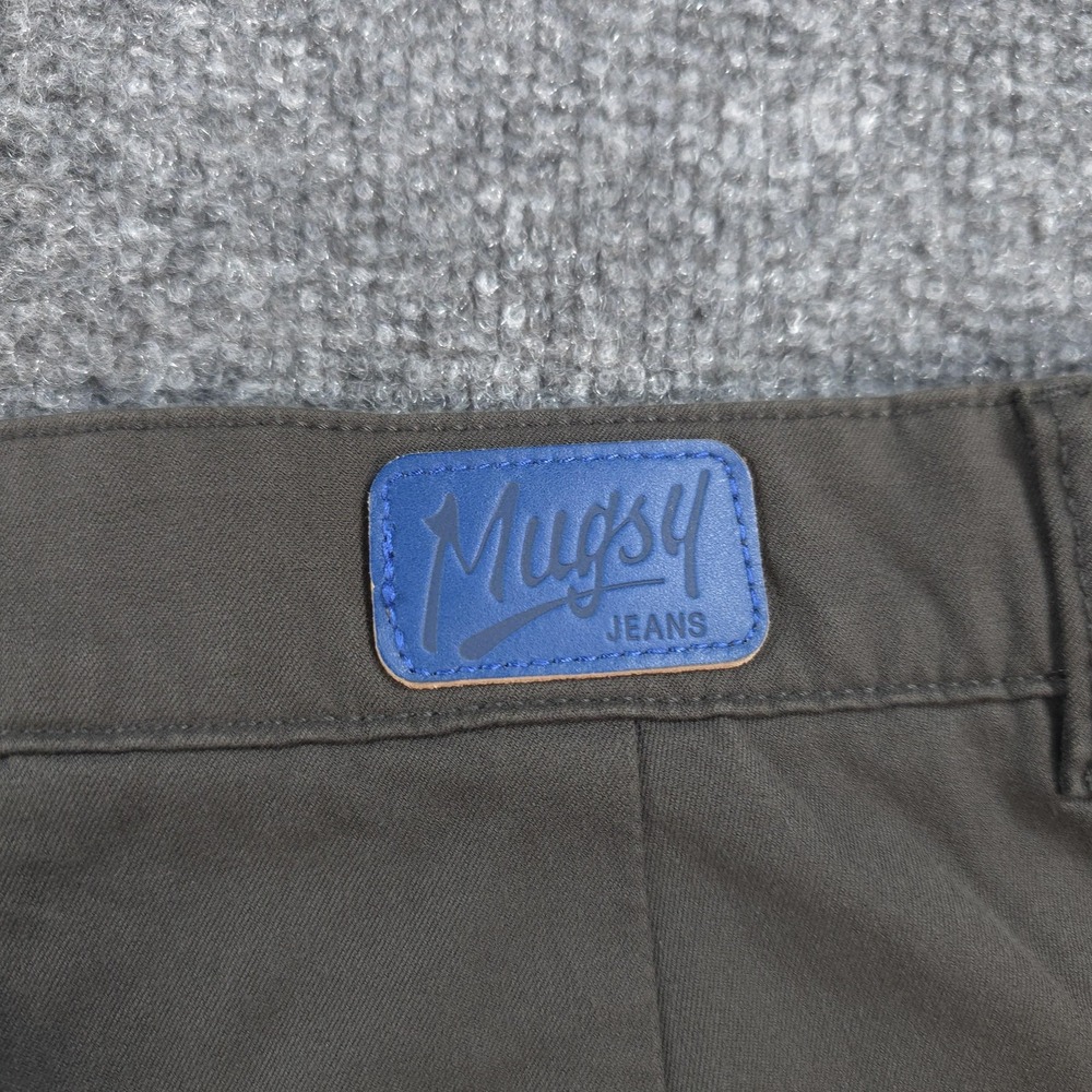 Mugsy Pants Mens 33x30 Brown Brooks Slim Stretch Chino Casual Everyday K6PNBG - Picture 12 of 12